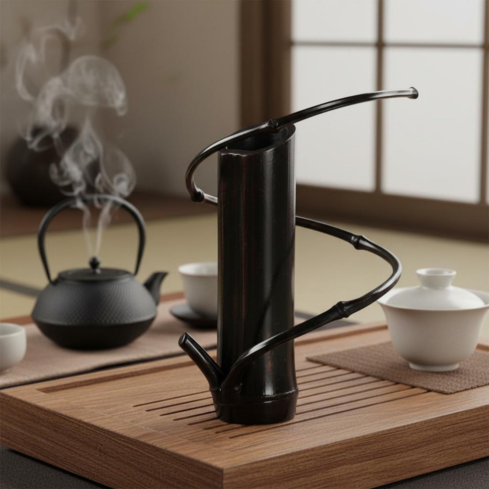 Amazon.co.jp: KQFCAZRE 竹編み花器 禅意 竹編み花籠 茶道用 茶室花器